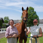 With breeder Mary Lett at Tattersalls 2008: Photo SG