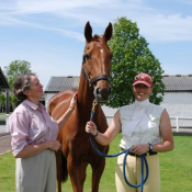 With breeder Mary Lett at Tattersalls 2008: Photo SG